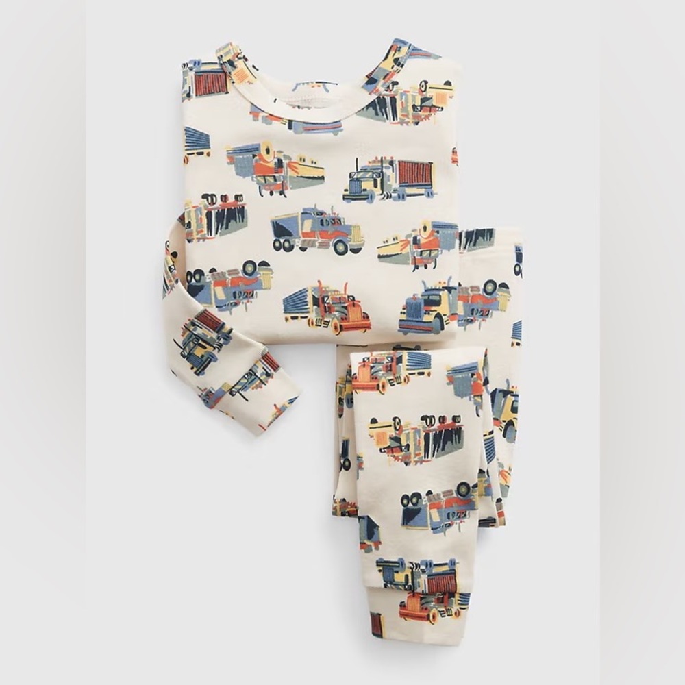 GAP Kids Dump Truck Construction Vehicle Pajama Set Sz 2T